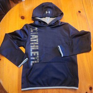 Under Armour Boys Youth Large Black with Camo accent Hooded Pullover Sweatshirt